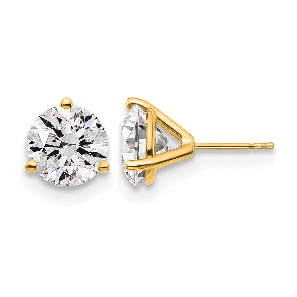 True Origin Lab Grown Diamond VS+ F+ Round Three Prong Heavy Weight Complete Stud Earrings