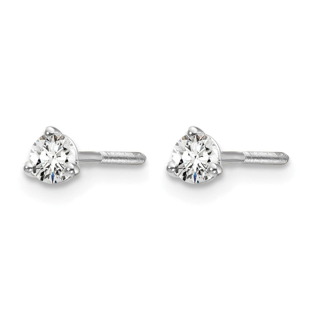True Origin Lab Grown Diamond VS+ F+ Round Three Prong Heavy Weight Screw Back Complete Stud Earrings