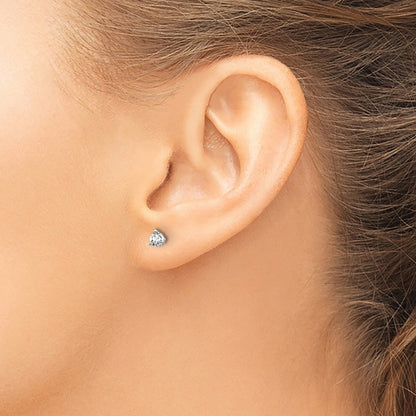 True Origin Lab Grown Diamond VS+ F+ Round Three Prong Heavy Weight Screw Back Complete Stud Earrings