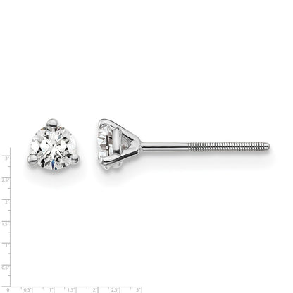 True Origin Lab Grown Diamond VS+ F+ Round Three Prong Heavy Weight Screw Back Complete Stud Earrings