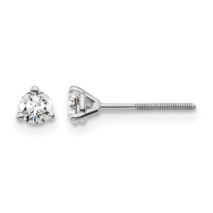 True Origin Lab Grown Diamond VS+ F+ Round Three Prong Heavy Weight Screw Back Complete Stud Earrings