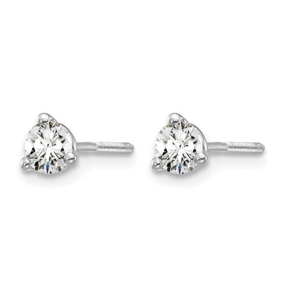 True Origin Lab Grown Diamond VS+ F+ Round Three Prong Heavy Weight Screw Back Complete Stud Earrings