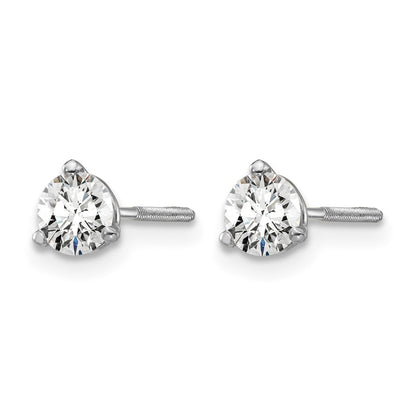 True Origin Lab Grown Diamond VS+ F+ Round Three Prong Heavy Weight Screw Back Complete Stud Earrings