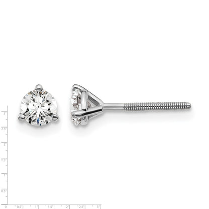 True Origin Lab Grown Diamond VS+ F+ Round Three Prong Heavy Weight Screw Back Complete Stud Earrings