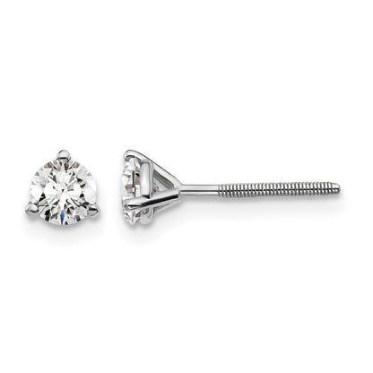 True Origin Lab Grown Diamond VS+ F+ Round Three Prong Heavy Weight Screw Back Complete Stud Earrings