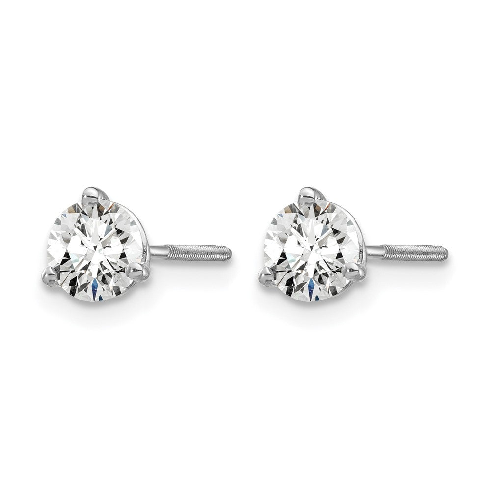 True Origin Lab Grown Diamond VS+ F+ Round Three Prong Heavy Weight Screw Back Complete Stud Earrings