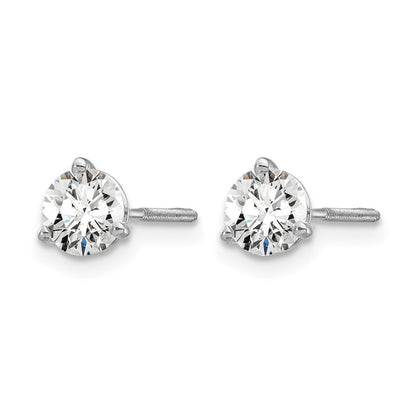 True Origin Lab Grown Diamond VS+ F+ Round Three Prong Heavy Weight Screw Back Complete Stud Earrings