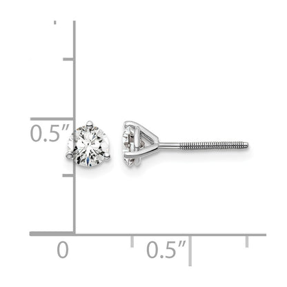 True Origin Lab Grown Diamond VS+ F+ Round Three Prong Heavy Weight Screw Back Complete Stud Earrings