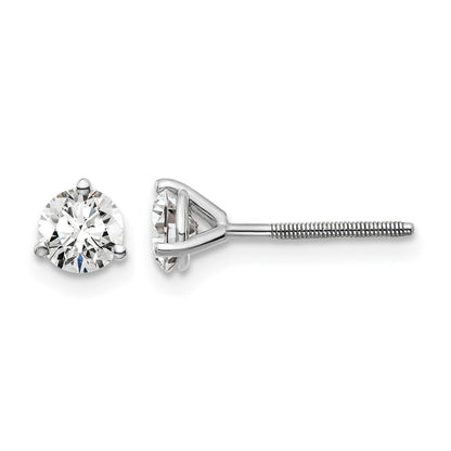 True Origin Lab Grown Diamond VS+ F+ Round Three Prong Heavy Weight Screw Back Complete Stud Earrings