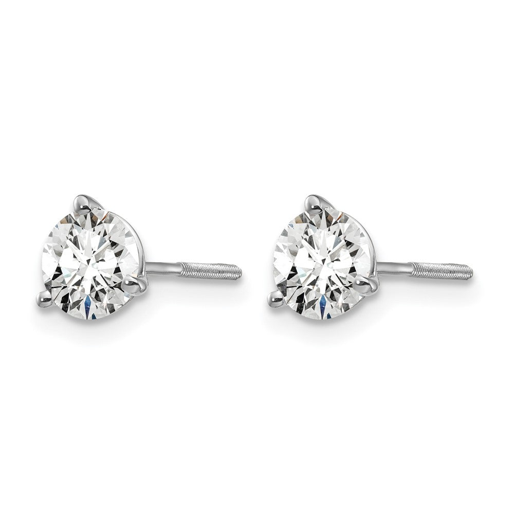 True Origin Lab Grown Diamond VS+ F+ Round Three Prong Heavy Weight Screw Back Complete Stud Earrings