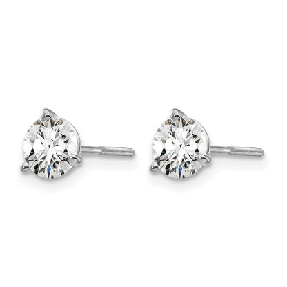 True Origin Lab Grown Diamond VS+ F+ Round Three Prong Heavy Weight Screw Back Complete Stud Earrings