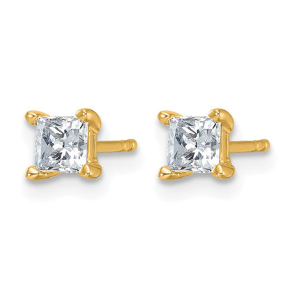 Lab Grown Diamond VS/SI+ G+ Princess Complete Four Prong Stud Earrings