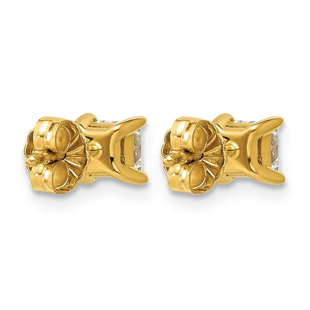Lab Grown Diamond VS+ F+ Princess Complete Four Prong Stud Earrings