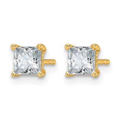 Lab Grown Diamond VS/SI+ G+ Princess Complete Four Prong Stud Earrings