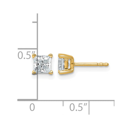 Lab Grown Diamond VS+ F+ Princess Complete Four Prong Stud Earrings