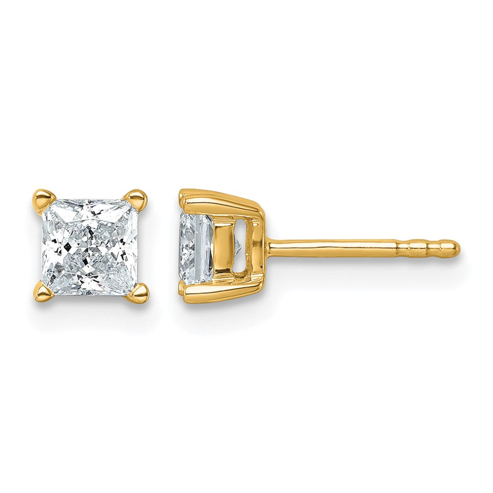 Lab Grown Diamond VS/SI+ G+ Princess Complete Four Prong Stud Earrings