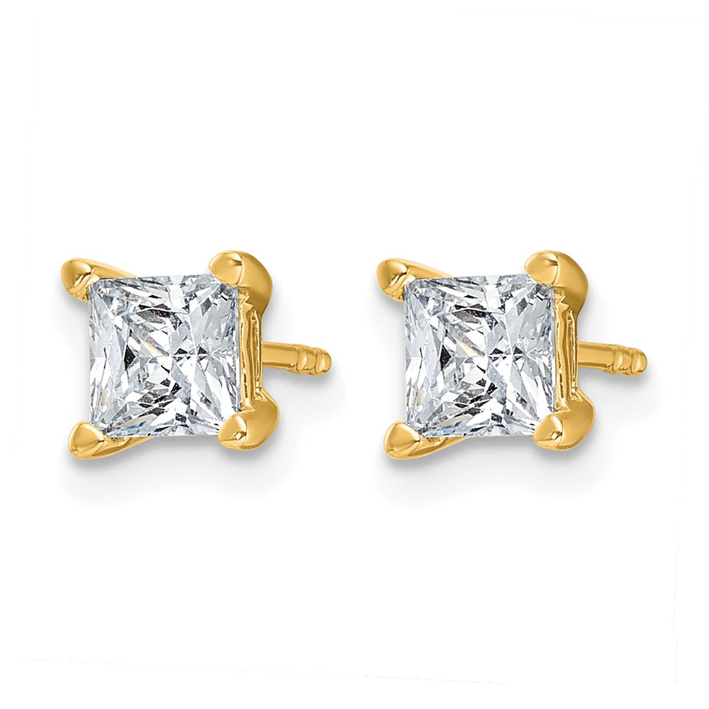 Lab Grown Diamond VS/SI+ G+ Princess Complete Four Prong Stud Earrings