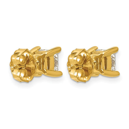 Lab Grown Diamond VS/SI+ G+ Princess Complete Four Prong Stud Earrings