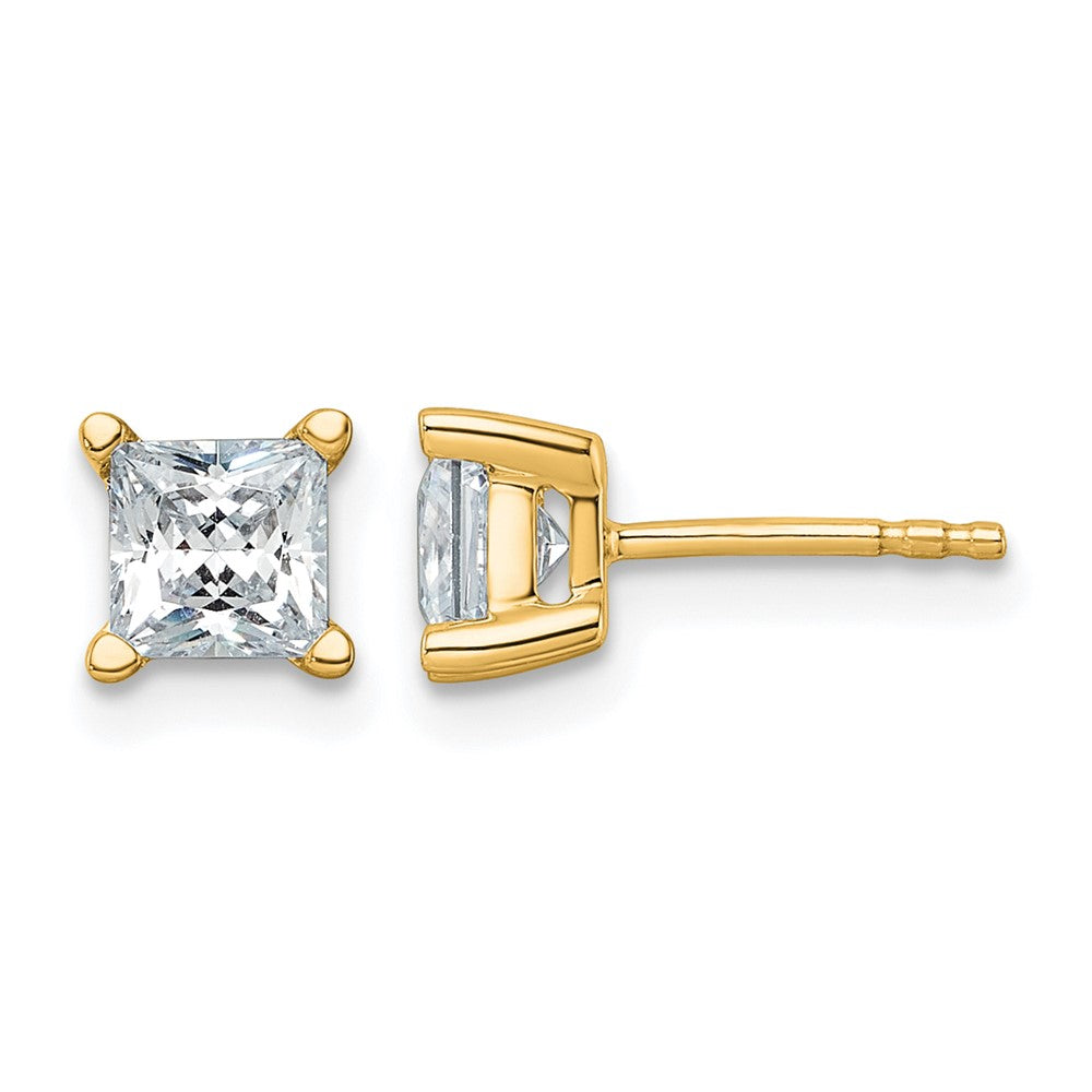 Lab Grown Diamond VS/SI+ G+ Princess Complete Four Prong Stud Earrings