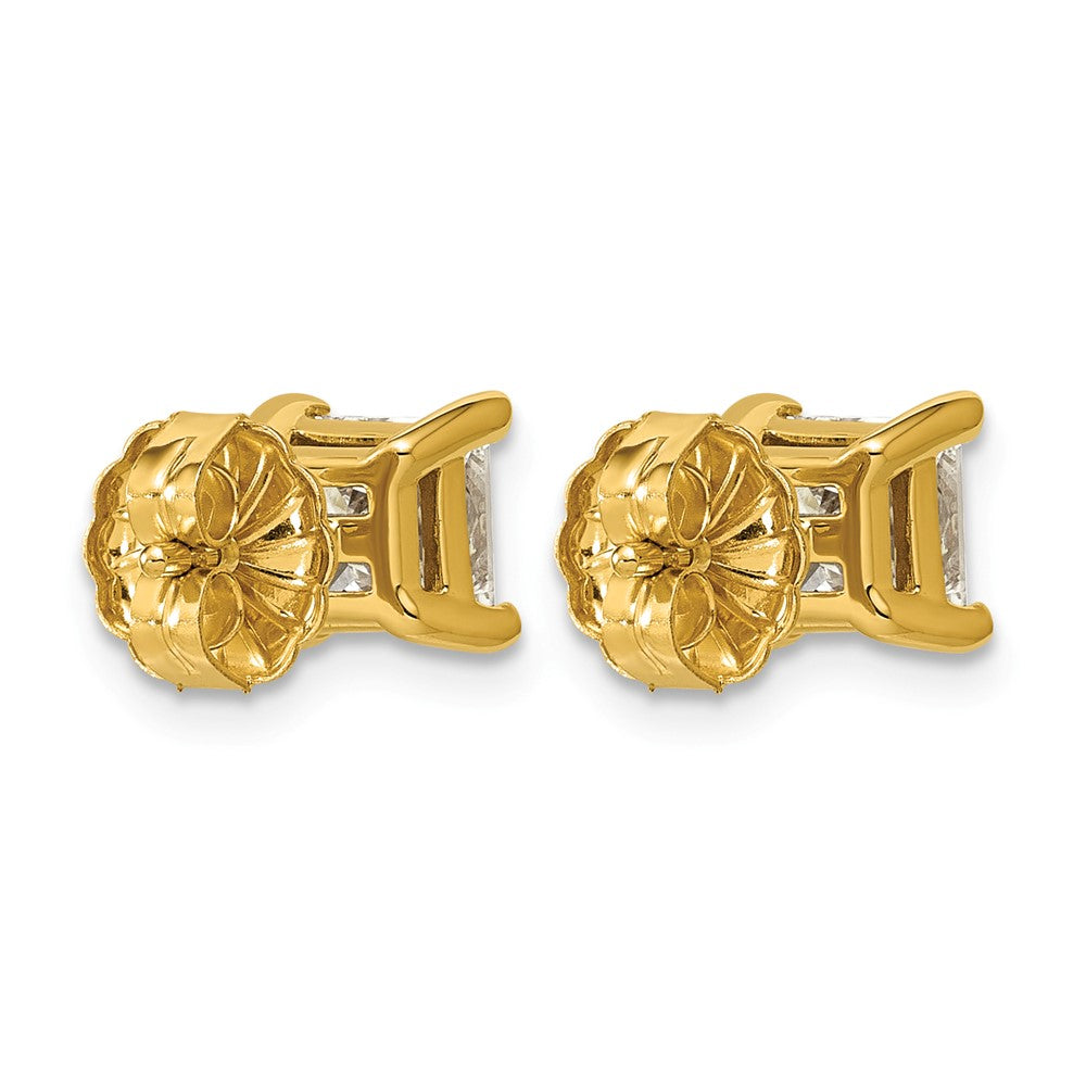Lab Grown Diamond VS/SI+ G+ Princess Complete Four Prong Stud Earrings