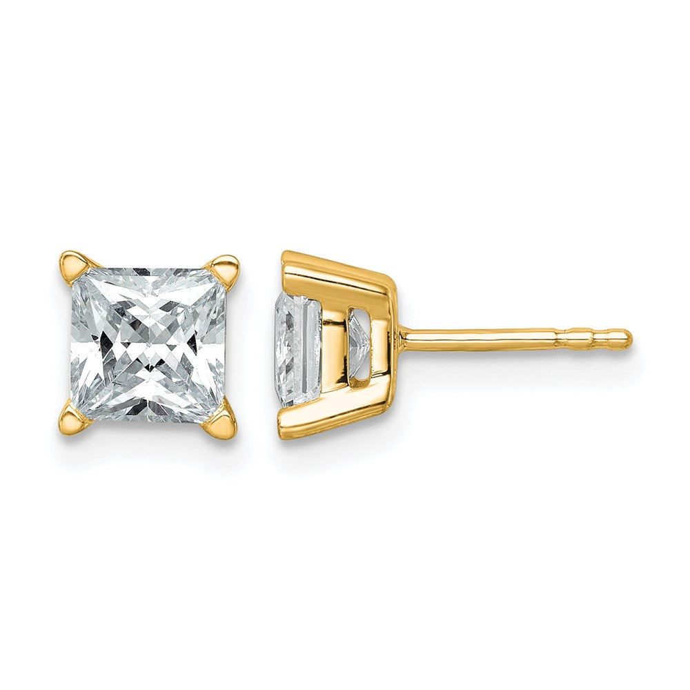 Lab Grown Diamond VS/SI+ G+ Princess Complete Four Prong Stud Earrings
