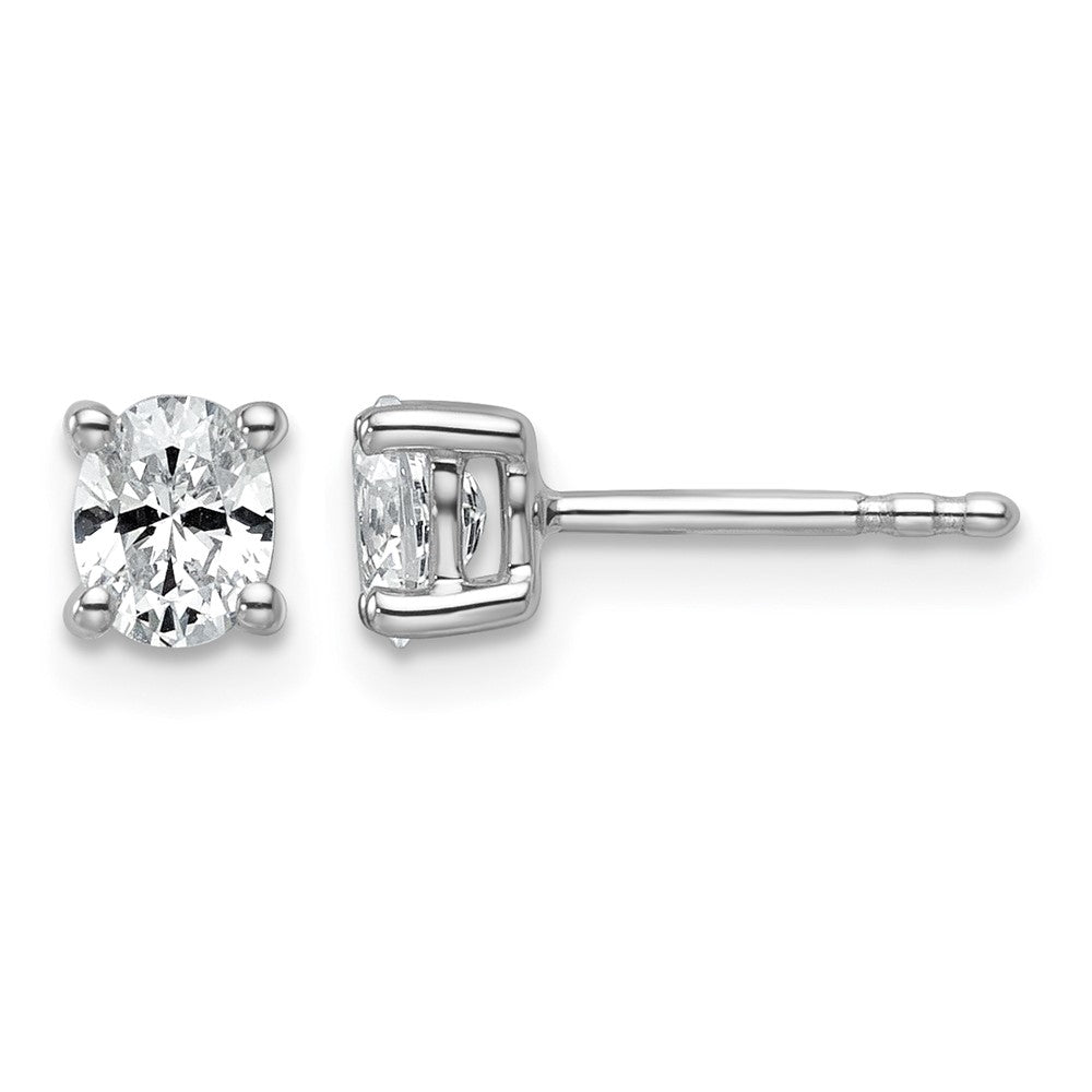 True Origin Lab Grown Diamond VS+ F+ Oval Four Prong Heavy Weight Complete Stud Earrings
