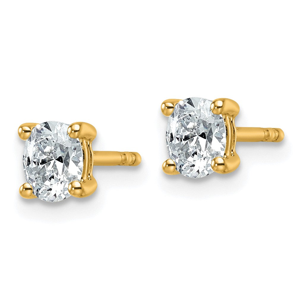 True Origin Lab Grown Diamond VS+ F+ Oval Four Prong Heavy Weight Complete Stud Earrings