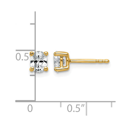 True Origin Lab Grown Diamond VS+ F+ Oval Four Prong Heavy Weight Complete Stud Earrings