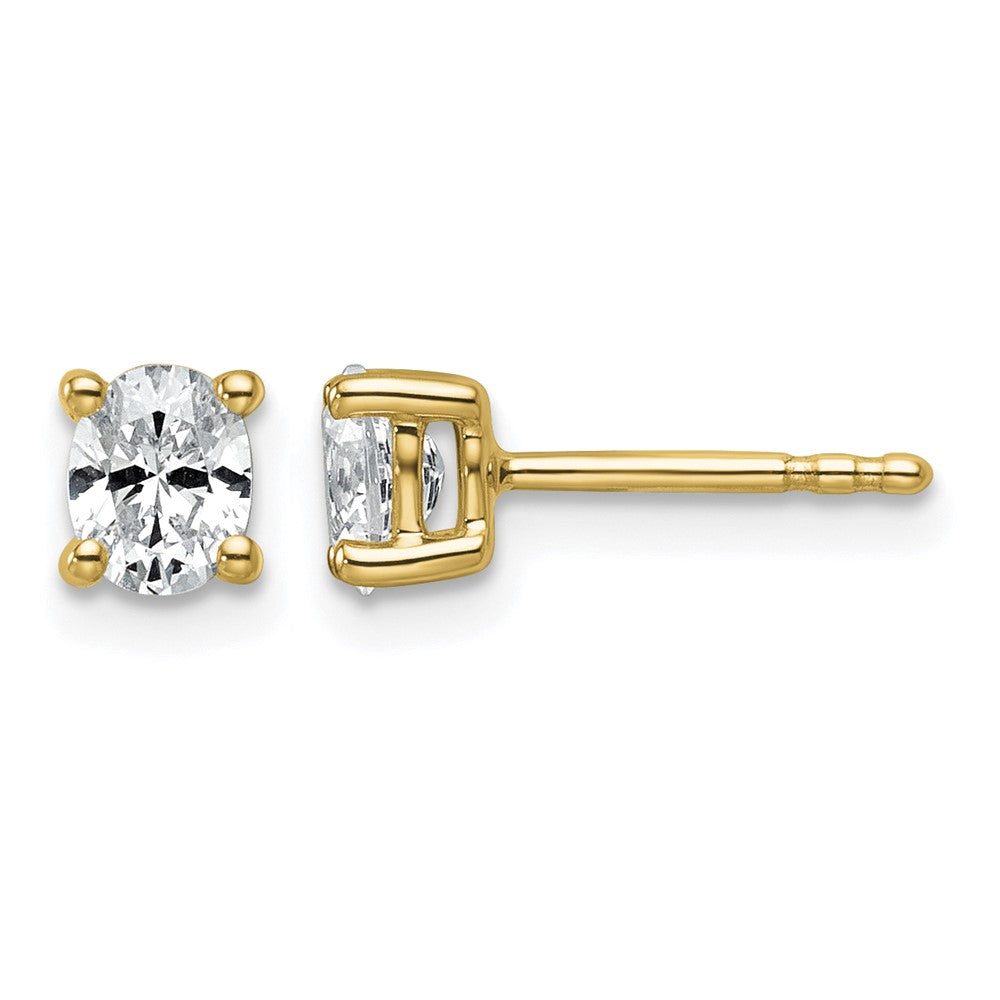 True Origin Lab Grown Diamond VS+ F+ Oval Four Prong Heavy Weight Complete Stud Earrings