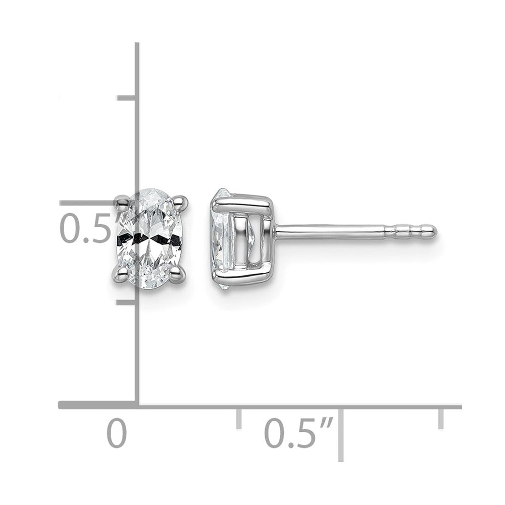 True Origin Lab Grown Diamond VS+ F+ Oval Four Prong Heavy Weight Complete Stud Earrings