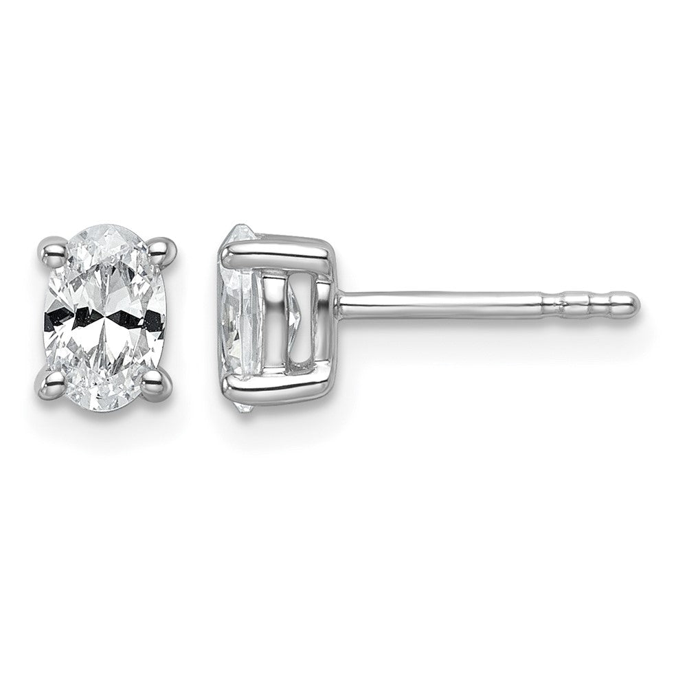 True Origin Lab Grown Diamond VS+ F+ Oval Four Prong Heavy Weight Complete Stud Earrings