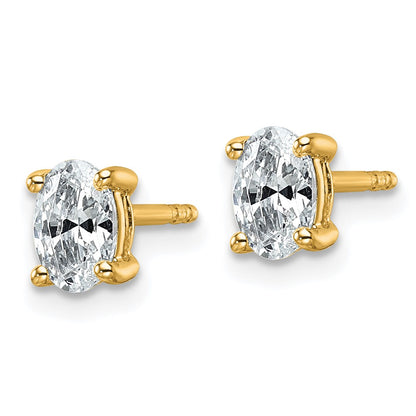 True Origin Lab Grown Diamond VS+ F+ Oval Four Prong Heavy Weight Complete Stud Earrings