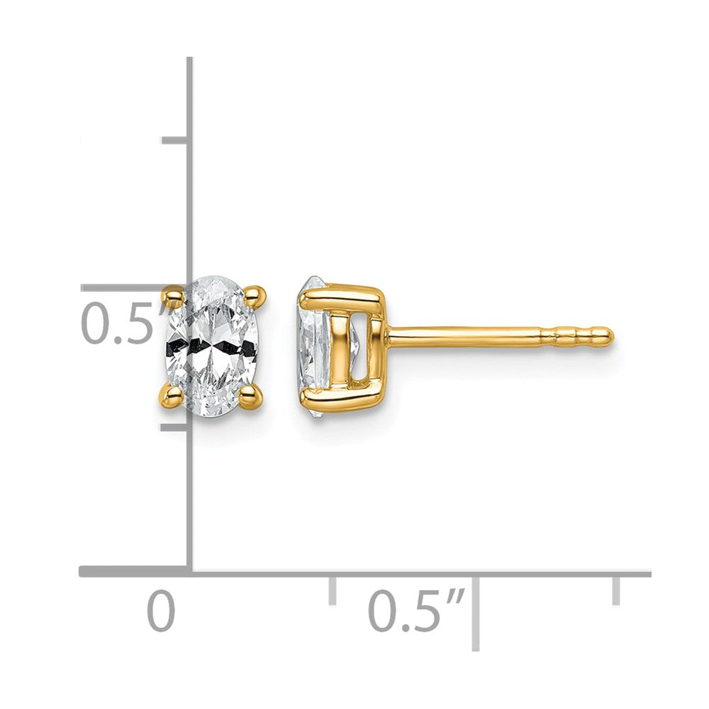 True Origin Lab Grown Diamond VS+ F+ Oval Four Prong Heavy Weight Complete Stud Earrings