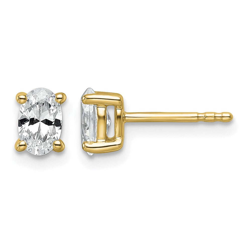True Origin Lab Grown Diamond VS+ F+ Oval Four Prong Heavy Weight Complete Stud Earrings