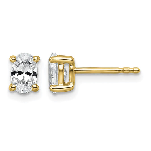 True Origin Lab Grown Diamond VS+ F+ Oval Four Prong Heavy Weight Complete Stud Earrings