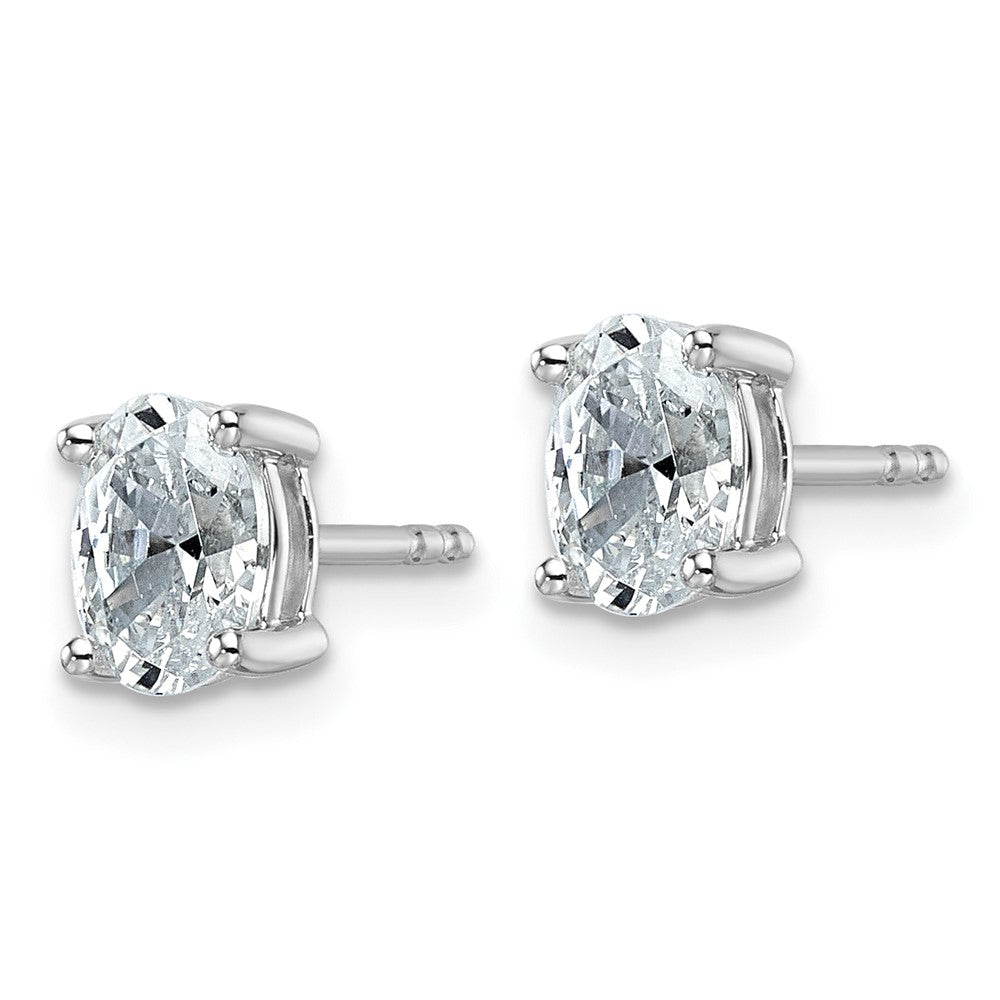 True Origin Lab Grown Diamond VS+ F+ Oval Four Prong Heavy Weight Complete Stud Earrings