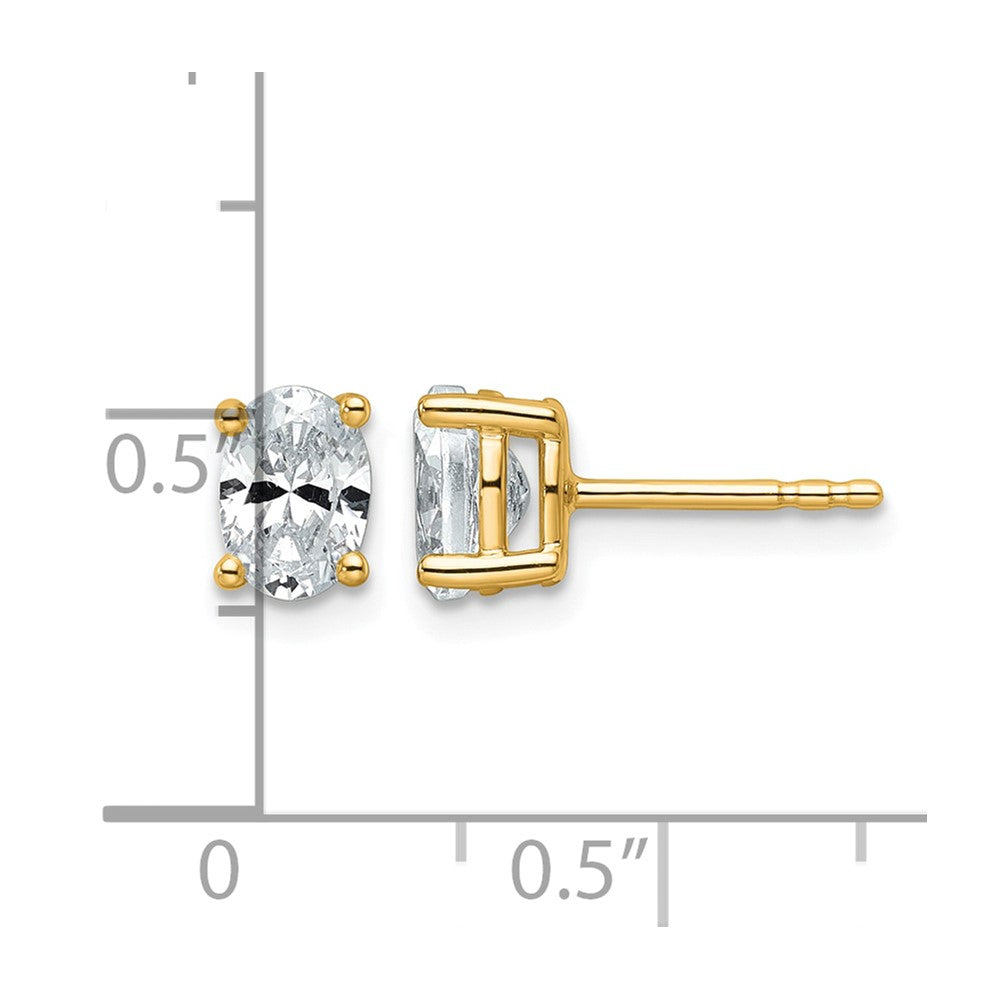 True Origin Lab Grown Diamond VS+ F+ Oval Four Prong Heavy Weight Complete Stud Earrings