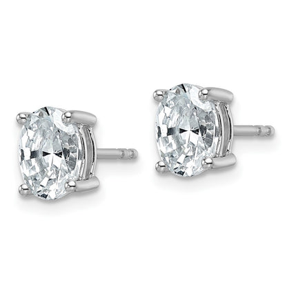 True Origin Lab Grown Diamond VS+ F+ Oval Four Prong Heavy Weight Complete Stud Earrings