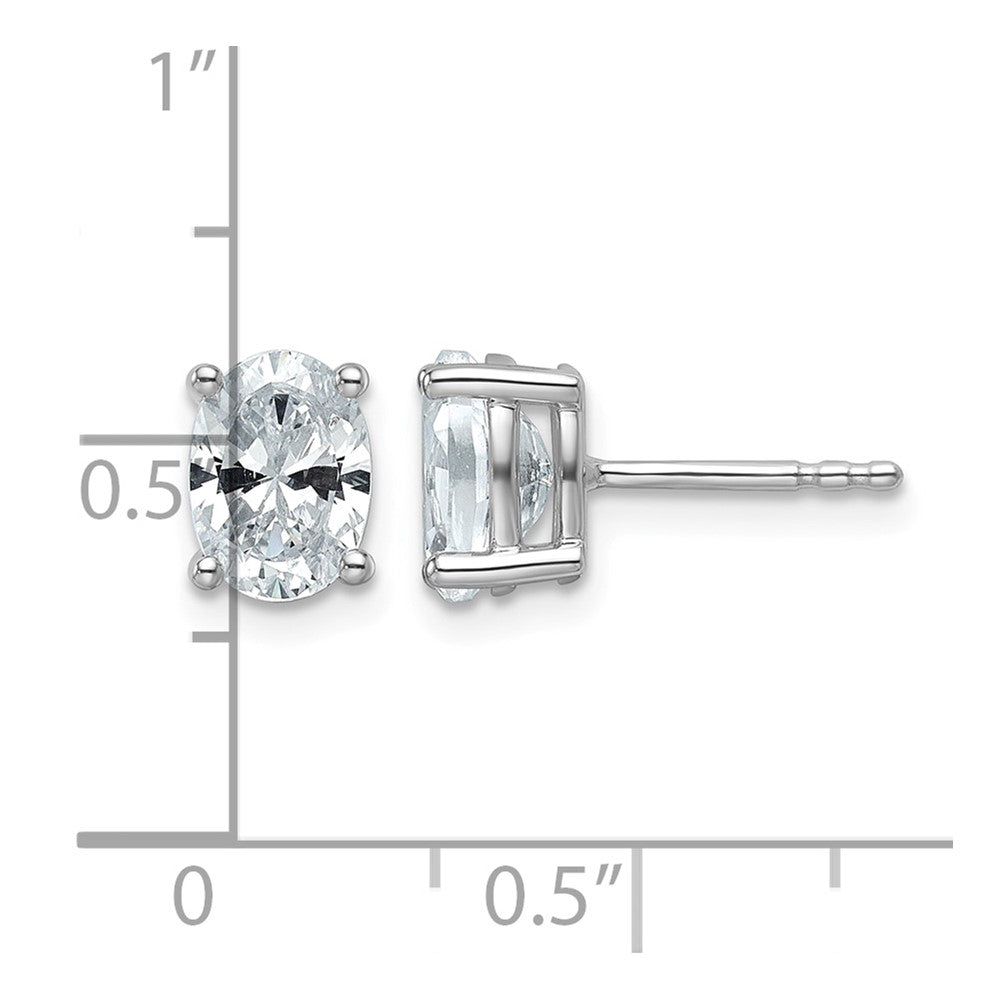 True Origin Lab Grown Diamond VS+ F+ Oval Four Prong Heavy Weight Complete Stud Earrings