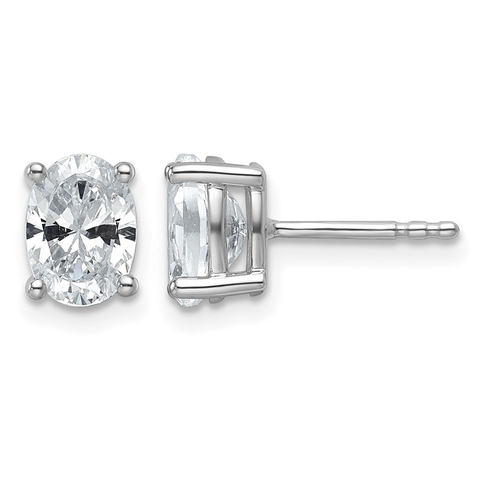 True Origin Lab Grown Diamond VS+ F+ Oval Four Prong Heavy Weight Complete Stud Earrings