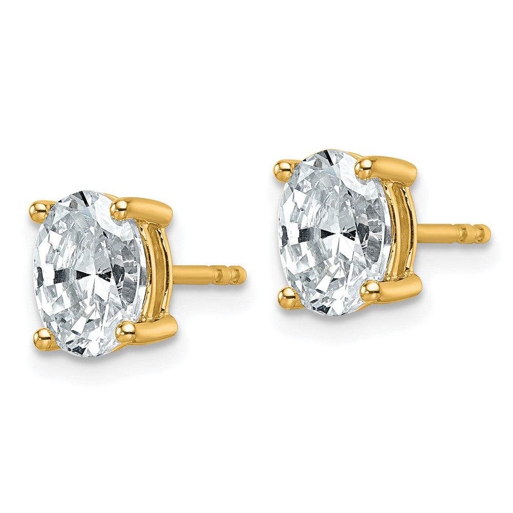 True Origin Lab Grown Diamond VS+ F+ Oval Four Prong Heavy Weight Complete Stud Earrings