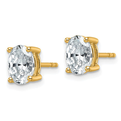 True Origin Lab Grown Diamond VS+ F+ Oval Four Prong Heavy Weight Complete Stud Earrings
