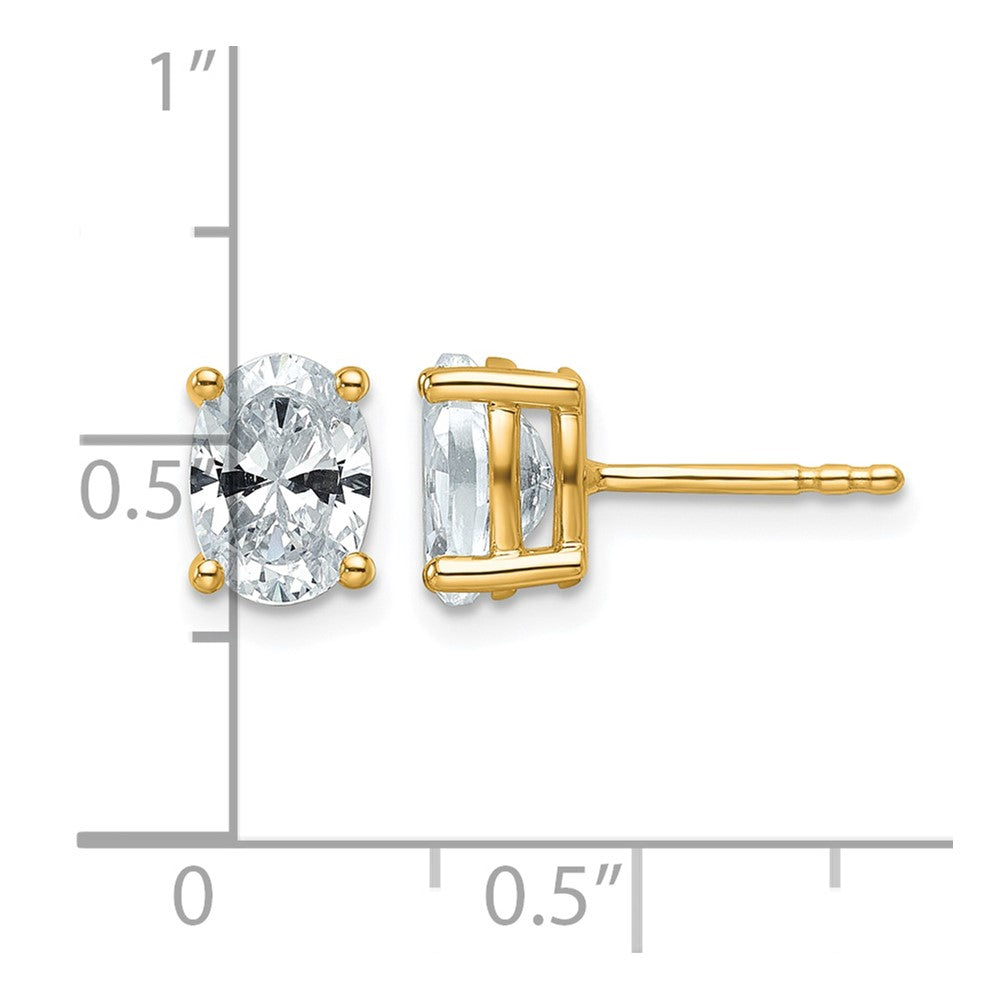 True Origin Lab Grown Diamond VS+ F+ Oval Four Prong Heavy Weight Complete Stud Earrings