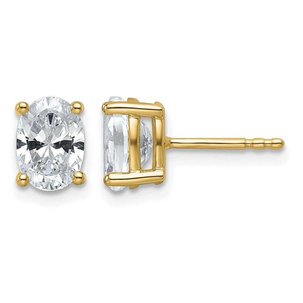 True Origin Lab Grown Diamond VS+ F+ Oval Four Prong Heavy Weight Complete Stud Earrings