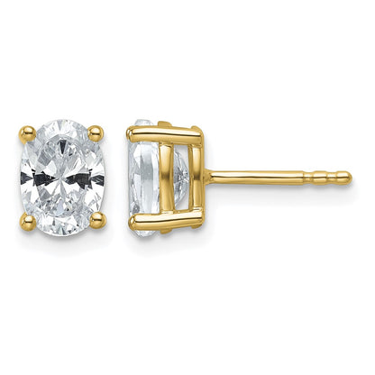 True Origin Lab Grown Diamond VS+ F+ Oval Four Prong Heavy Weight Complete Stud Earrings