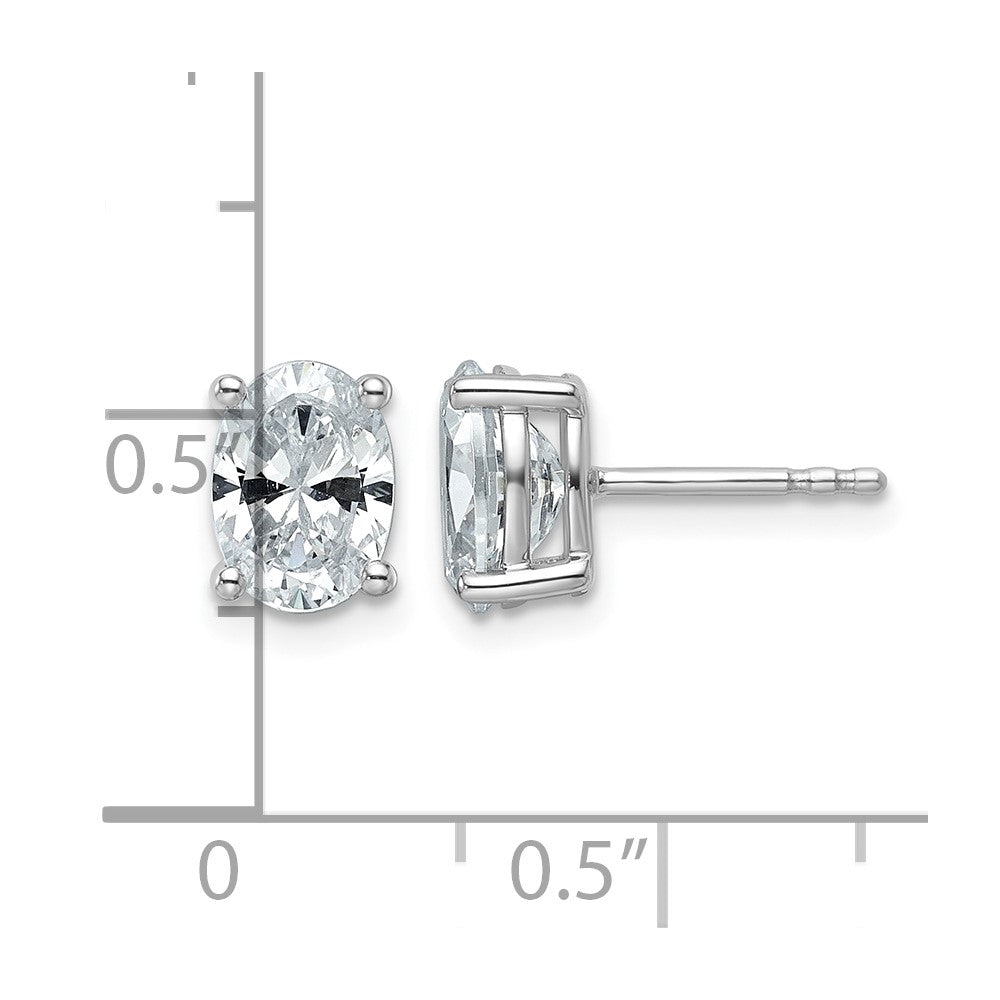 True Origin Lab Grown Diamond VS+ F+ Oval Four Prong Heavy Weight Complete Stud Earrings