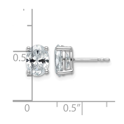 True Origin Lab Grown Diamond VS+ F+ Oval Four Prong Heavy Weight Complete Stud Earrings