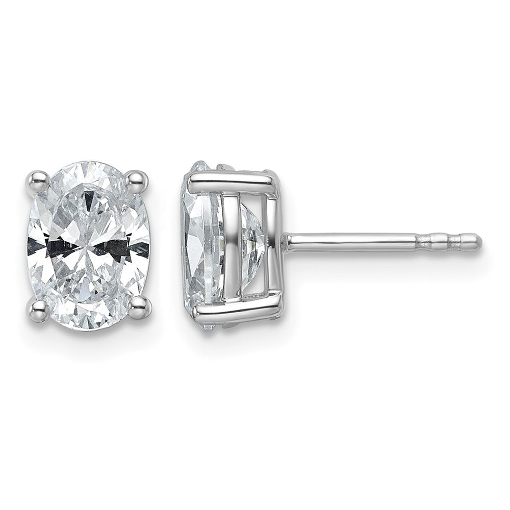 True Origin Lab Grown Diamond VS+ F+ Oval Four Prong Heavy Weight Complete Stud Earrings