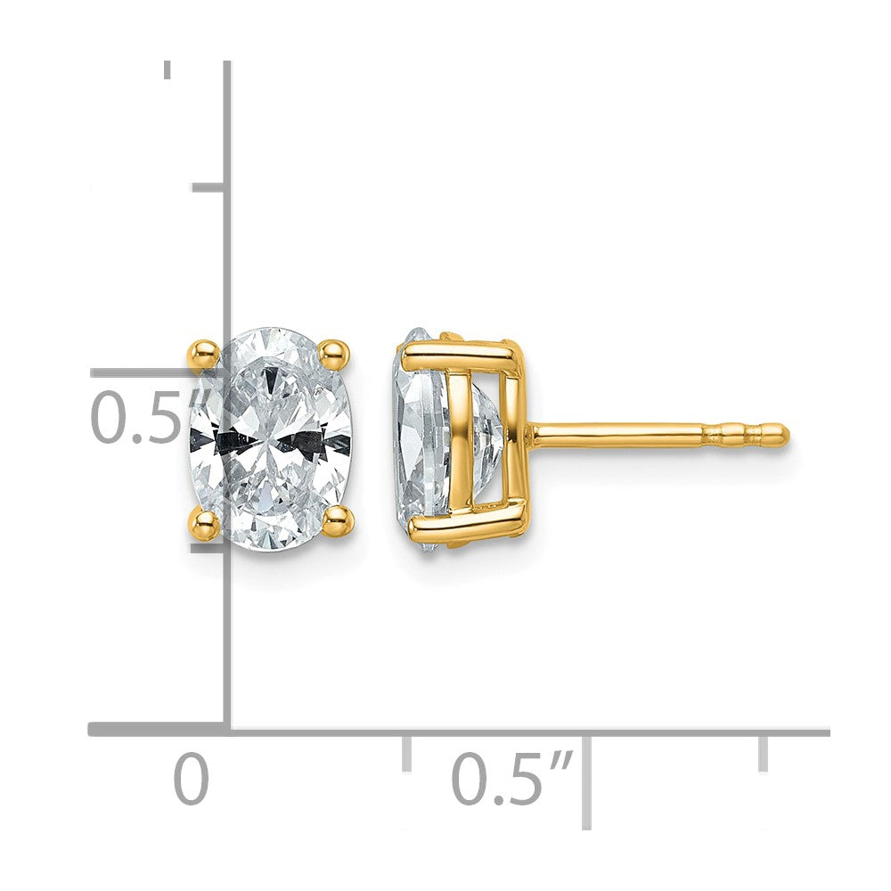 True Origin Lab Grown Diamond VS+ F+ Oval Four Prong Heavy Weight Complete Stud Earrings