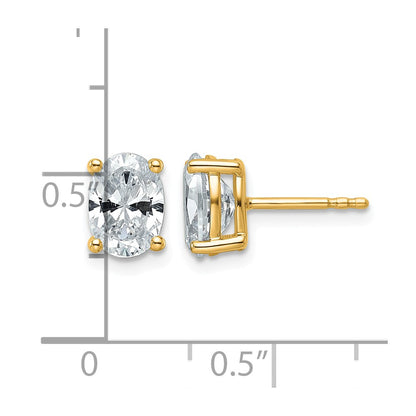 True Origin Lab Grown Diamond VS+ F+ Oval Four Prong Heavy Weight Complete Stud Earrings